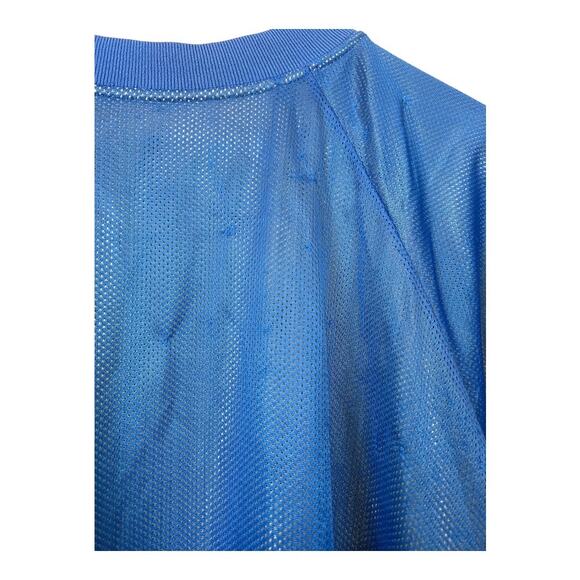 Mens Reversible Jersey T-Shirt Tee Shirt Sports Practice Scrimmage Blue Yellow - Picture 5 of 6